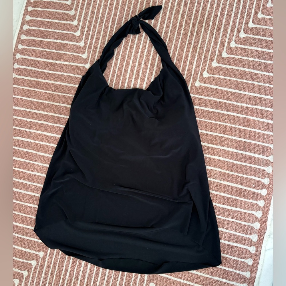 MagicSuit Black Halter Tankini Swim Top Size 12